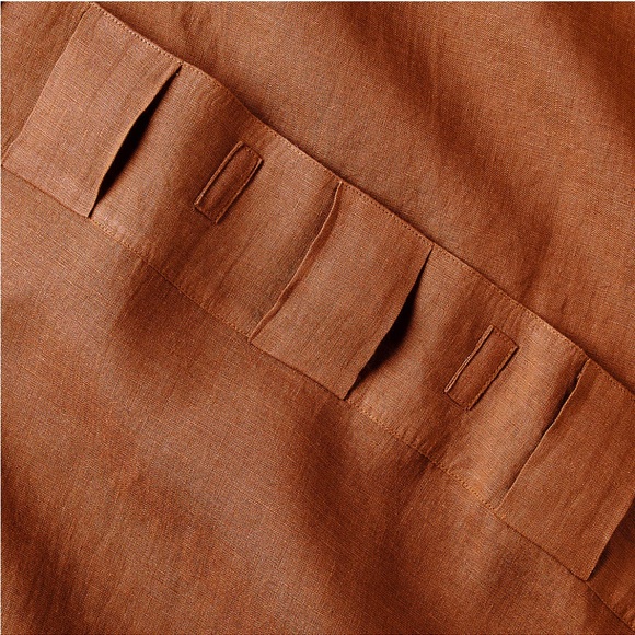 CB2 Rust Linen Curtains - Picture 5 of 7